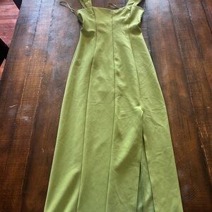 Chartreuse Midi Dress